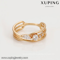 14883 Best selling 18k gold diamond zircon finger rings wholesale stone ring designs for girls